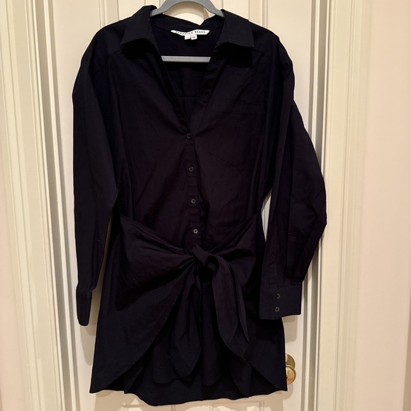 Veronica Beard Dresses & Skirts - Veronica Beard Size 10 Belted Long Sleeve‎ Dress Black Button Up Classic Capsule